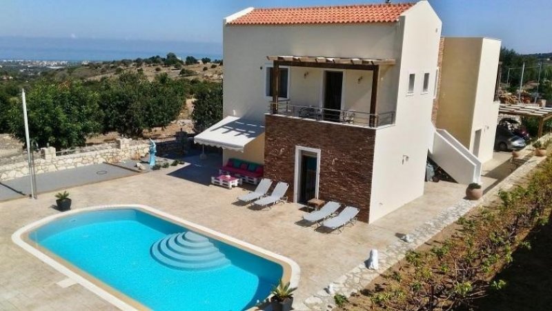 Skouloufia Kreta, Skouloufia: 5-Zimmer-Villa mit freiem Meerblick zu verkaufen Haus kaufen